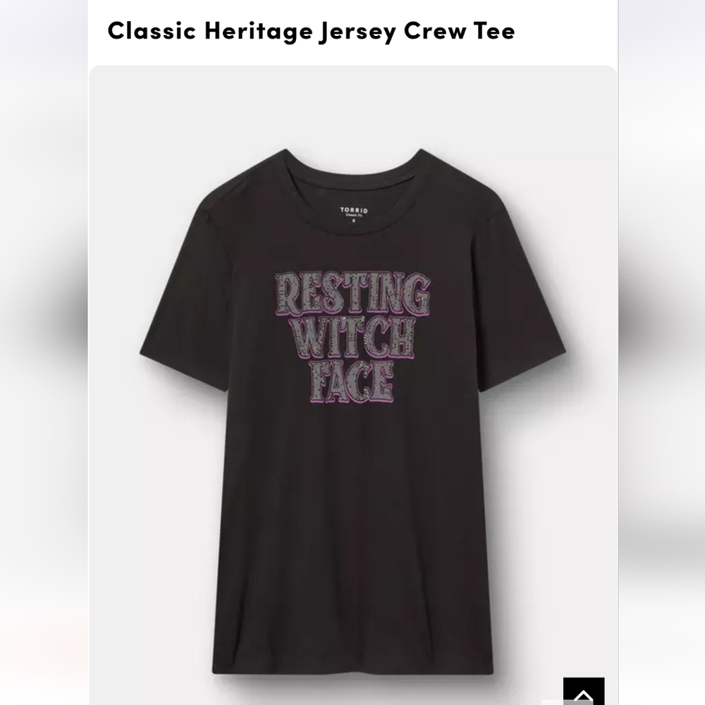 Torrid Black 'Resting Witch Face' Graphic Tee